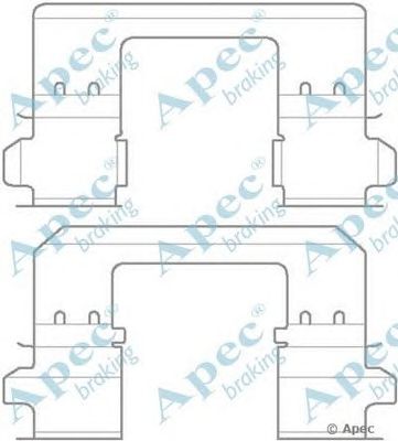 APEC BRAKING kit1145 -  Комплектующие, тормозные колодки